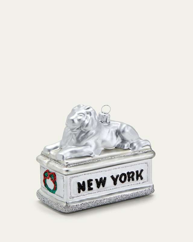 Library Lion Christmas Ornament